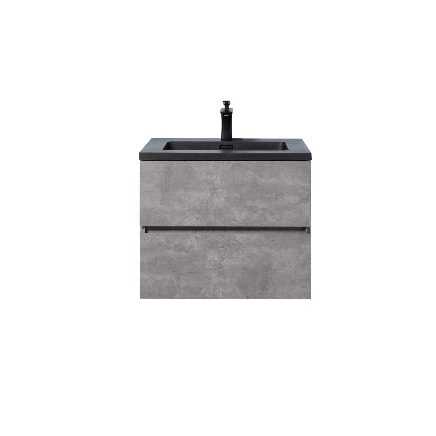 Duko EDI 24 Rectangular Sink Bathroom Grey Vanity Cabinet 