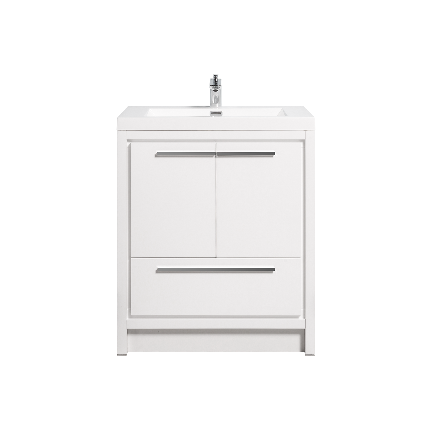 Duko Allier 24 Rectangular Sink White Bathroom Vanity Cabinet 