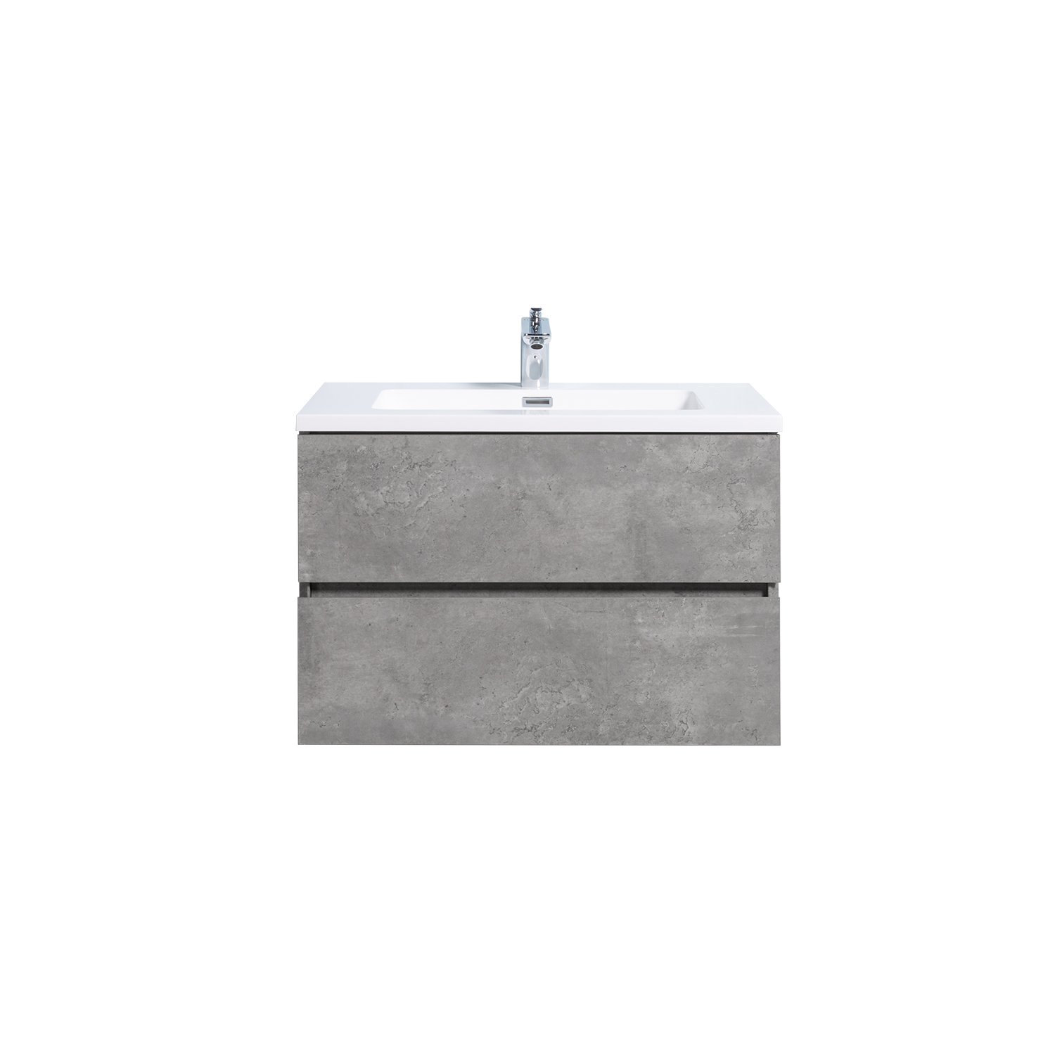 Duko EDI 30 Rectangular Sink Bathroom Grey Vanity Cabinet 