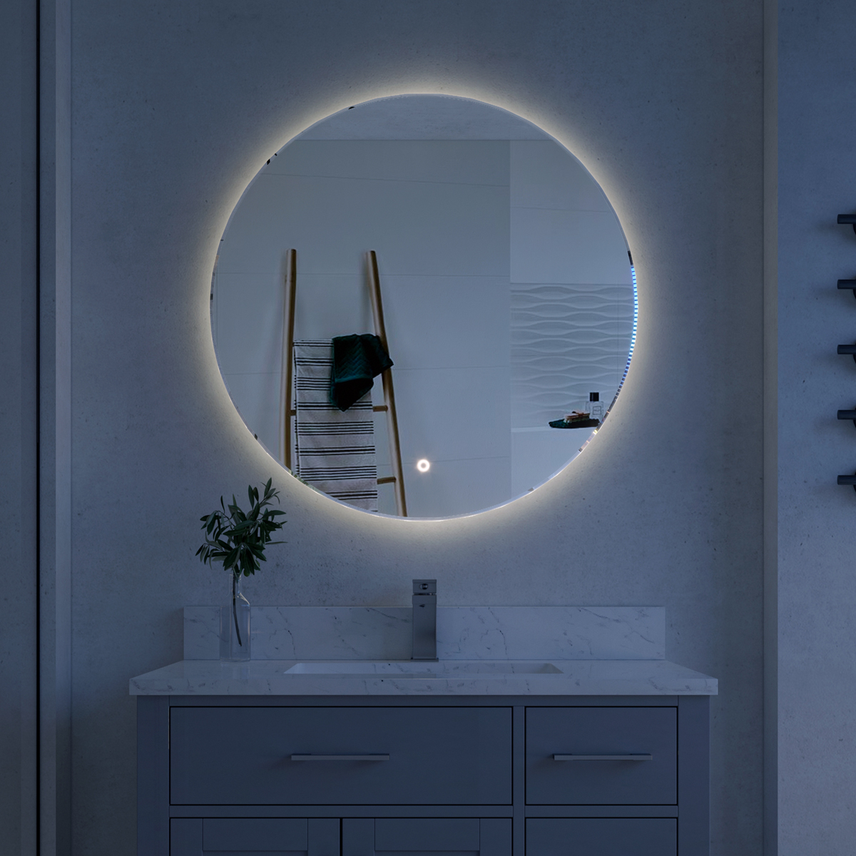 Duko MA05R32T Wall Mounted Makeup LED Bathroom Vanity Mirror with Anti-Fog and Bluetooth Options
