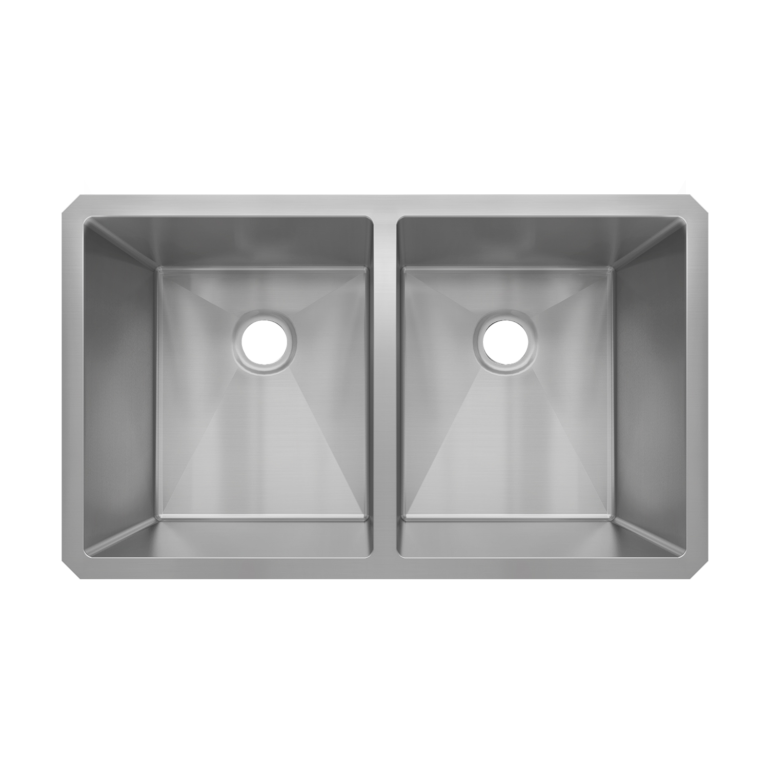 HU3219D-S 32" Undermount 18 Gauge Double Bowl 304 Stainless Steel Kitchen Sink