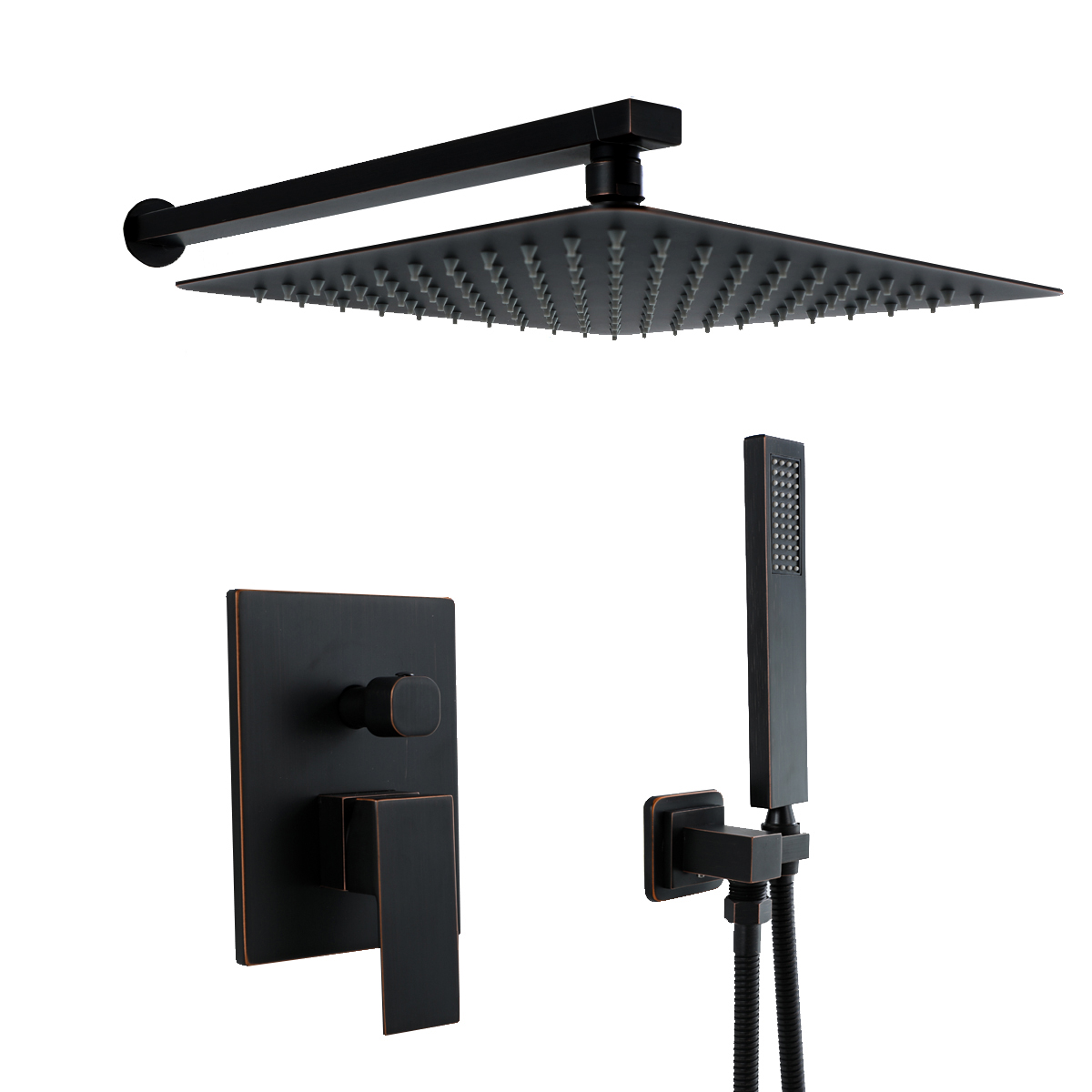Duko FC448208(12") Bathroom Luxury Rain Mixer Combo Set Wall Mounted Rainfall Shower Head System
