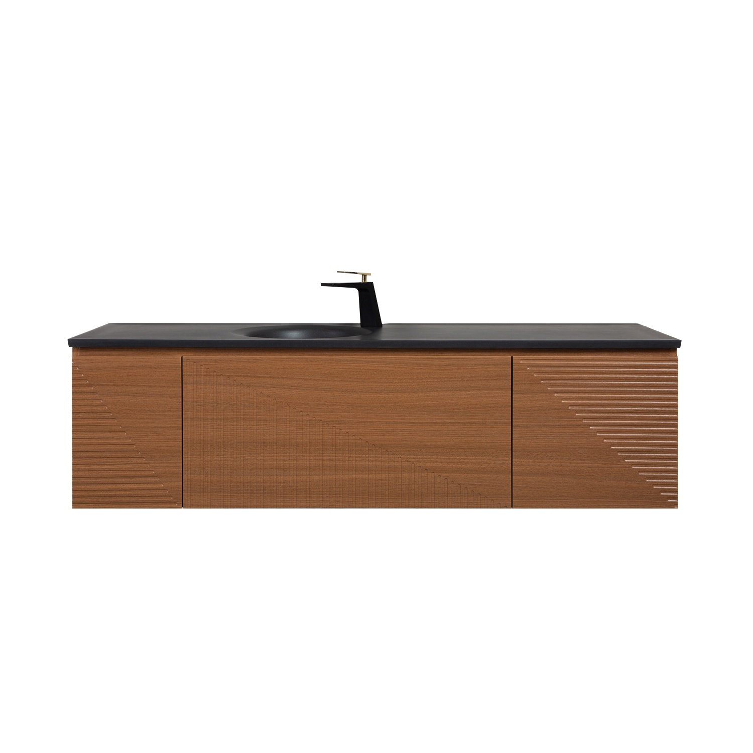 Duko Simon 65-DW Single Bathroom Vanity in Dark Walnut Black