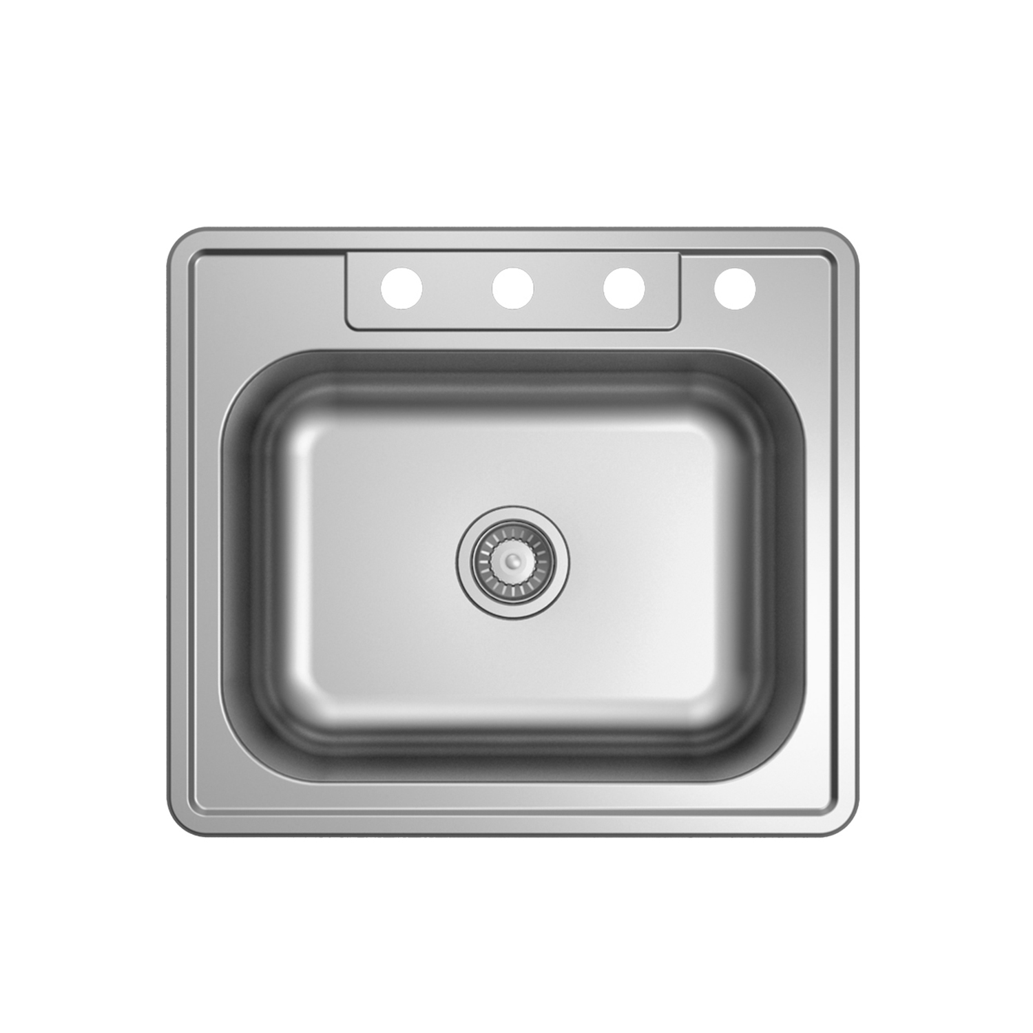 MT2522S Drop in 18 Gauge Single Bowl 304 Stainless Steel Kitchen Sink