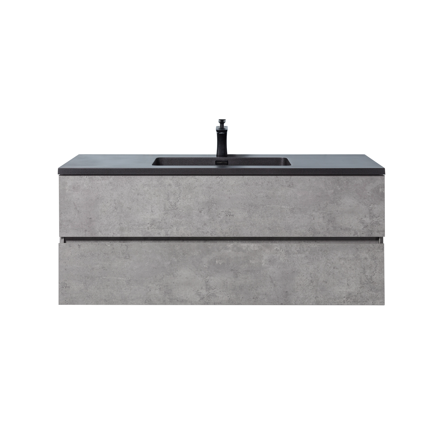 Duko EDI 48 Rectangular Sink Bathroom Grey Vanity Cabinet 