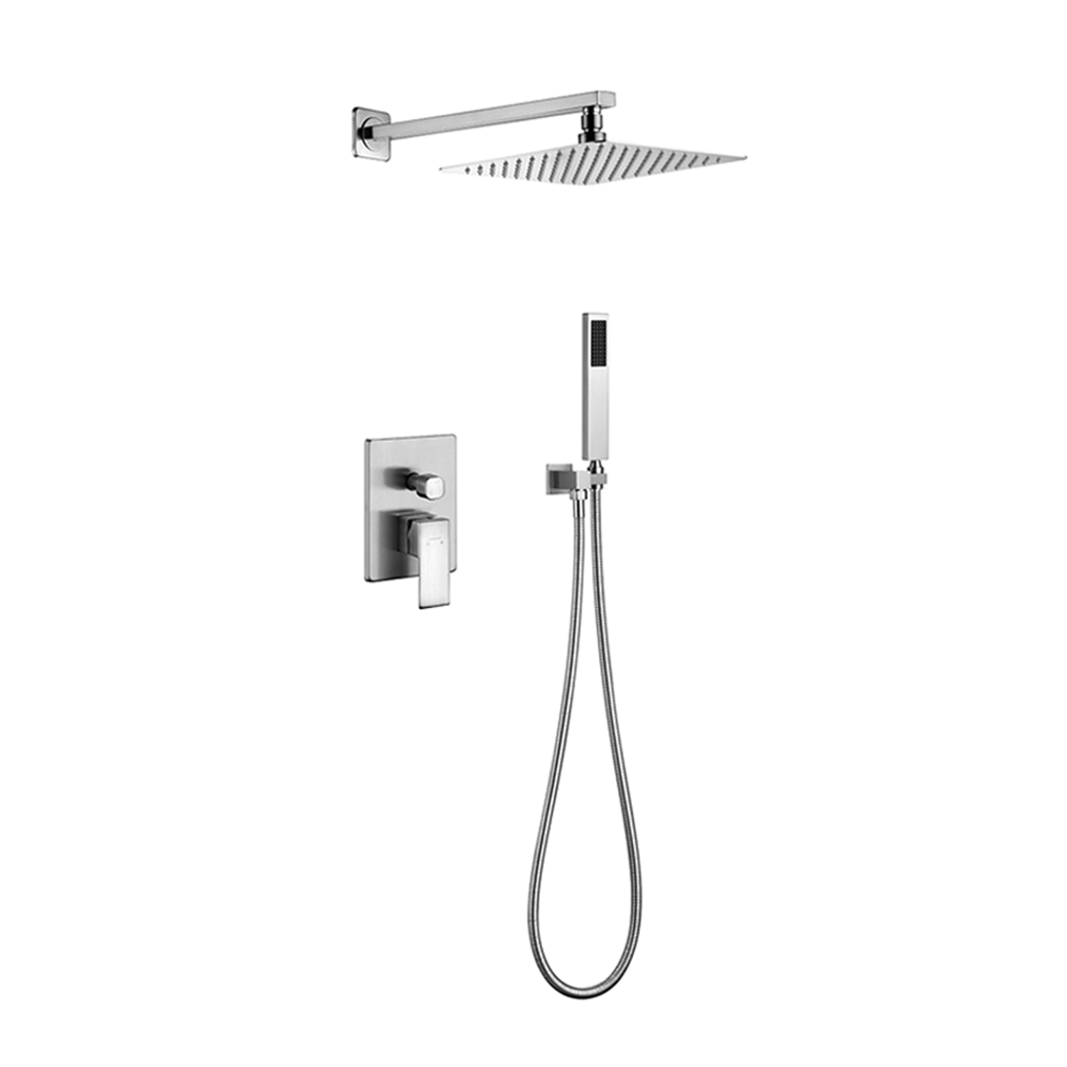 Duko FC448208(10") Bathroom Luxury Rain Mixer Combo Set Wall Mounted Rainfall Shower Head System