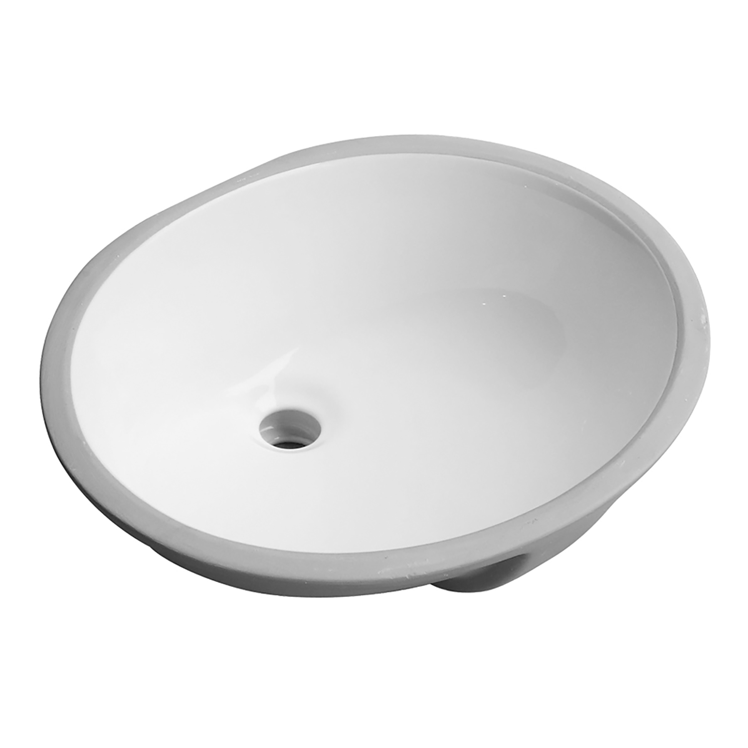 Duko C4020 19" x 16" White Oval Ceramic Bathroom Vanity Undermount Sink