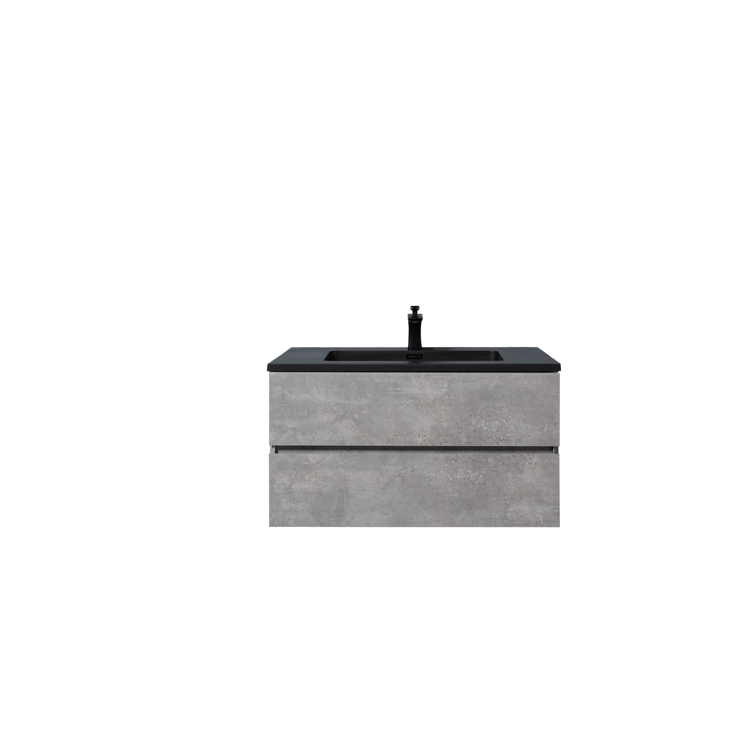 Duko EDI 36 Rectangular Sink Bathroom Grey Vanity Cabinet 