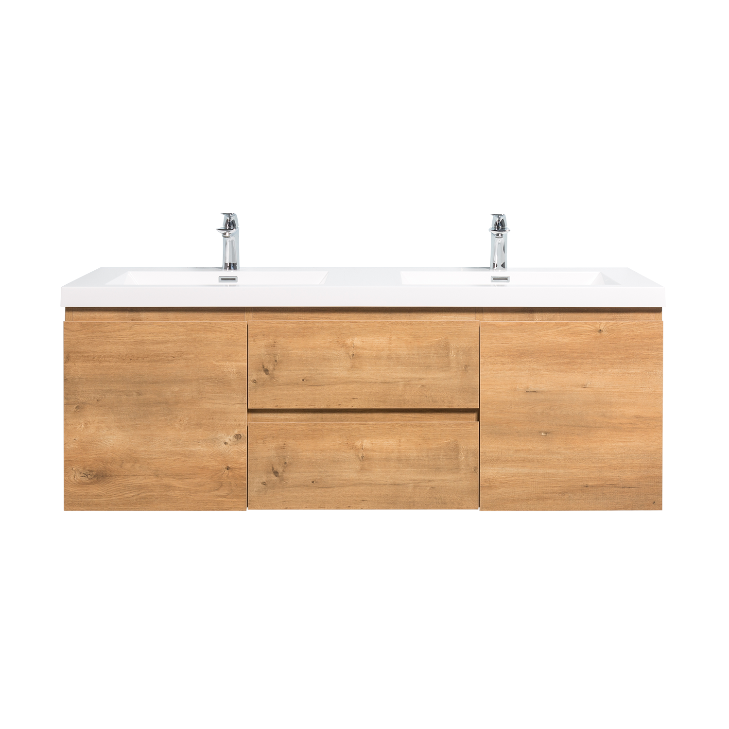 Duko Angela 60D-2 Rectangular Sink Bathroom Vanity Cabinet 