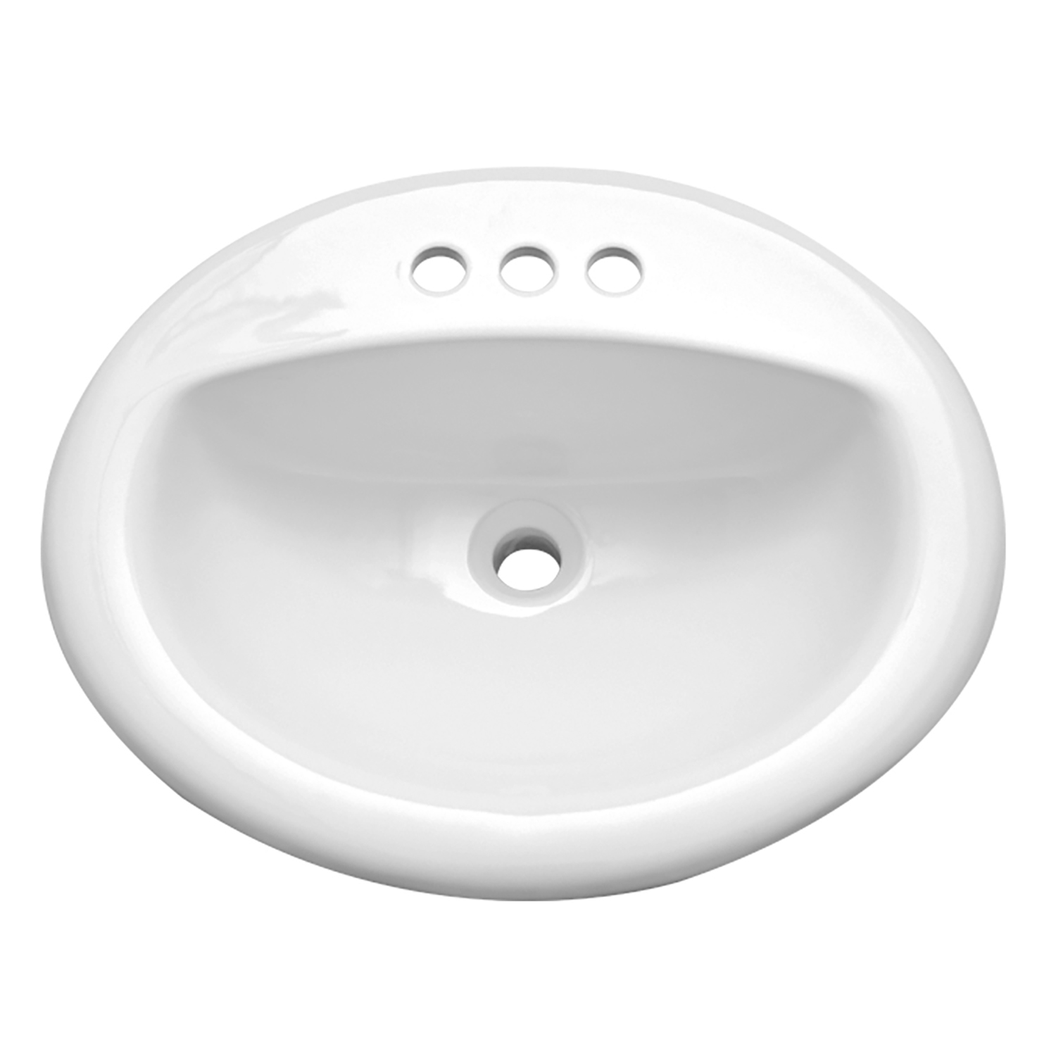 C273 20 X 17 White Oval Ceramic Bathroom Vanity Drop In Sink Ceramic 