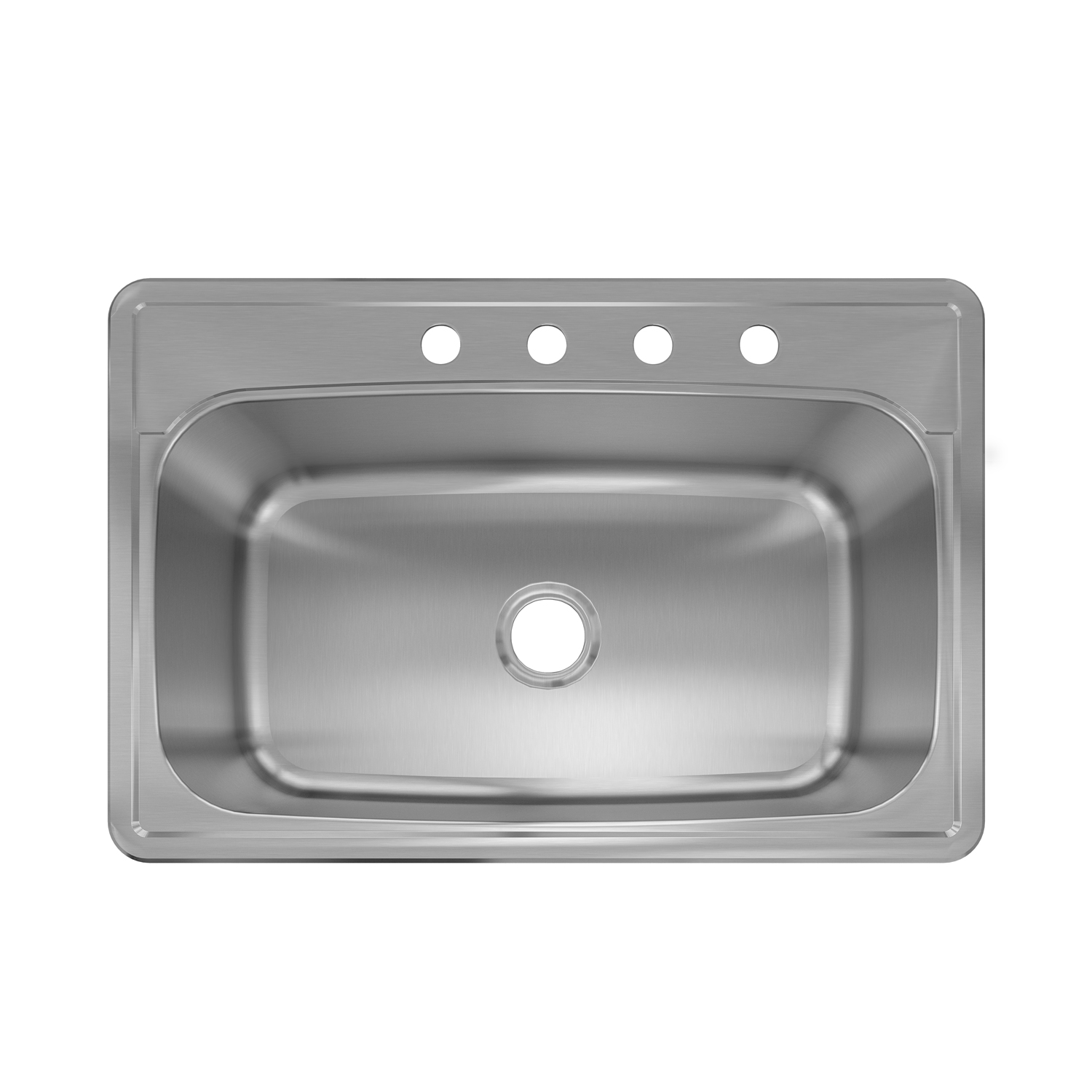 MT3322C Drop in 18 Gauge Single Bowl 304 Stainless Steel Kitchen Sink