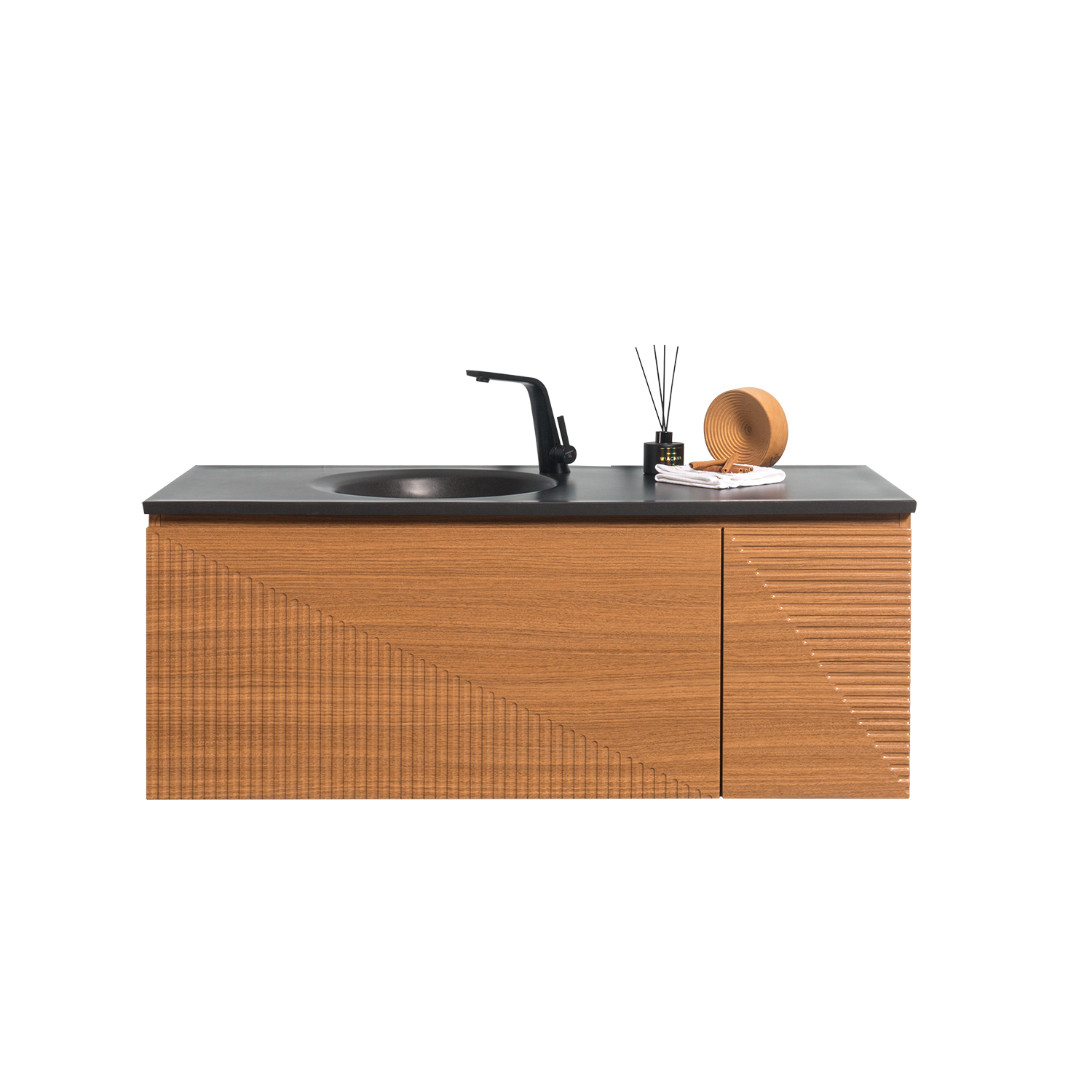 Duko Simon 48-DW Single Bathroom Vanity in Dark Walnut Black