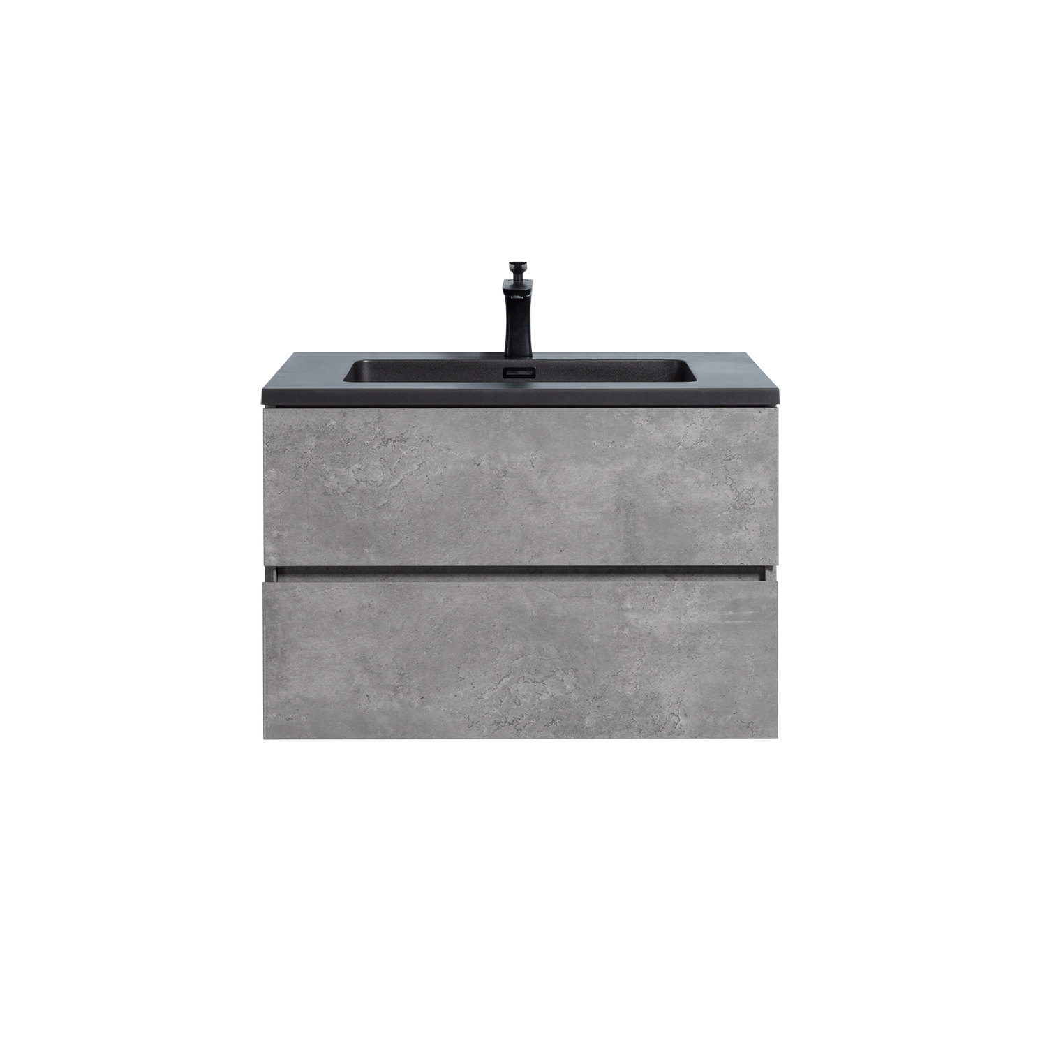 Duko EDI 30 Rectangular Sink Bathroom Grey Vanity Cabinet 