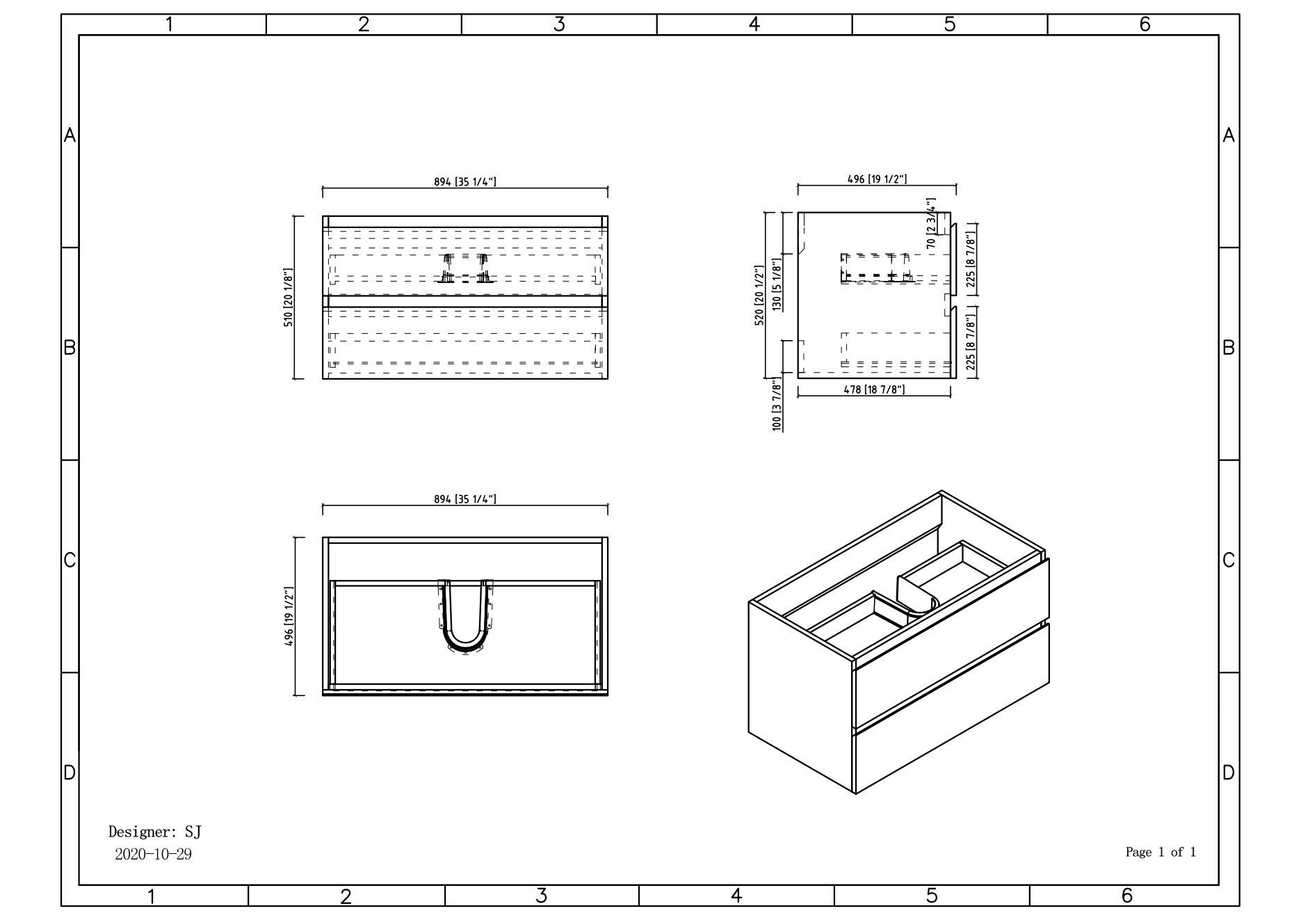 36 X 18 Bathroom Vanity Cabinet