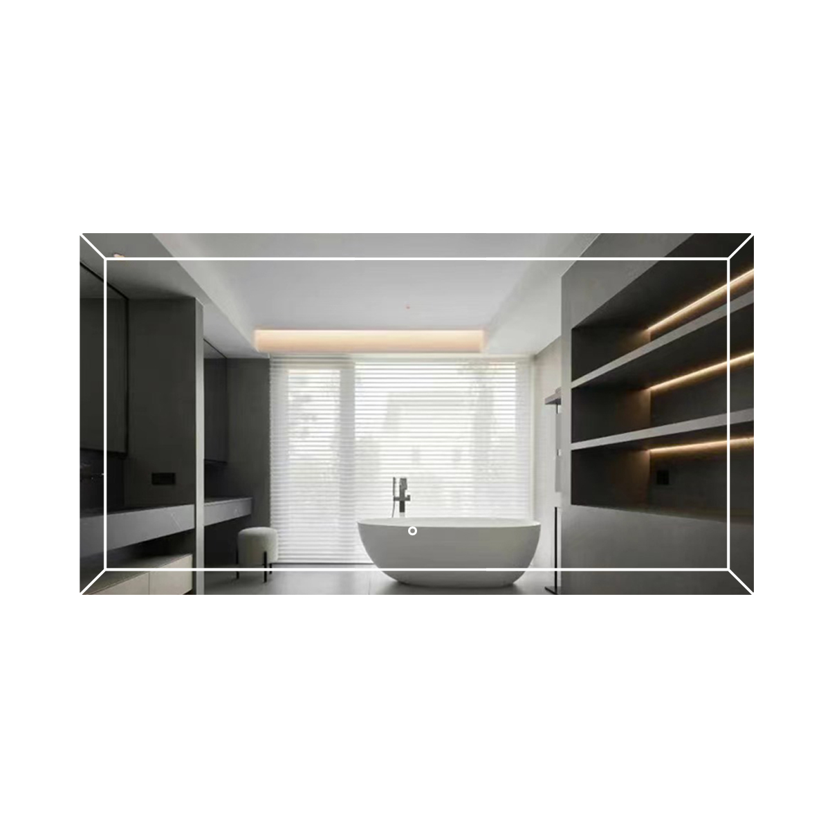 Duko MA015530T Wall Mounted Makeup LED Bathroom Vanity Mirror with Anti-Fog and Bluetooth Options